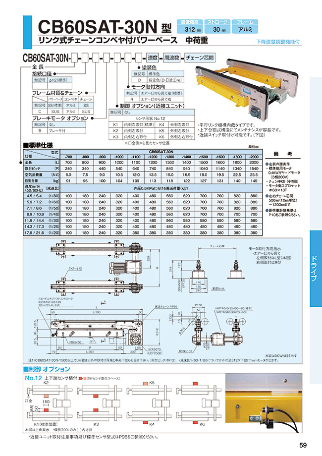 Link Type Power Base With Chain Conveyor Medium Load Cb60sat 30n Type Tofo Misumi South East Asia