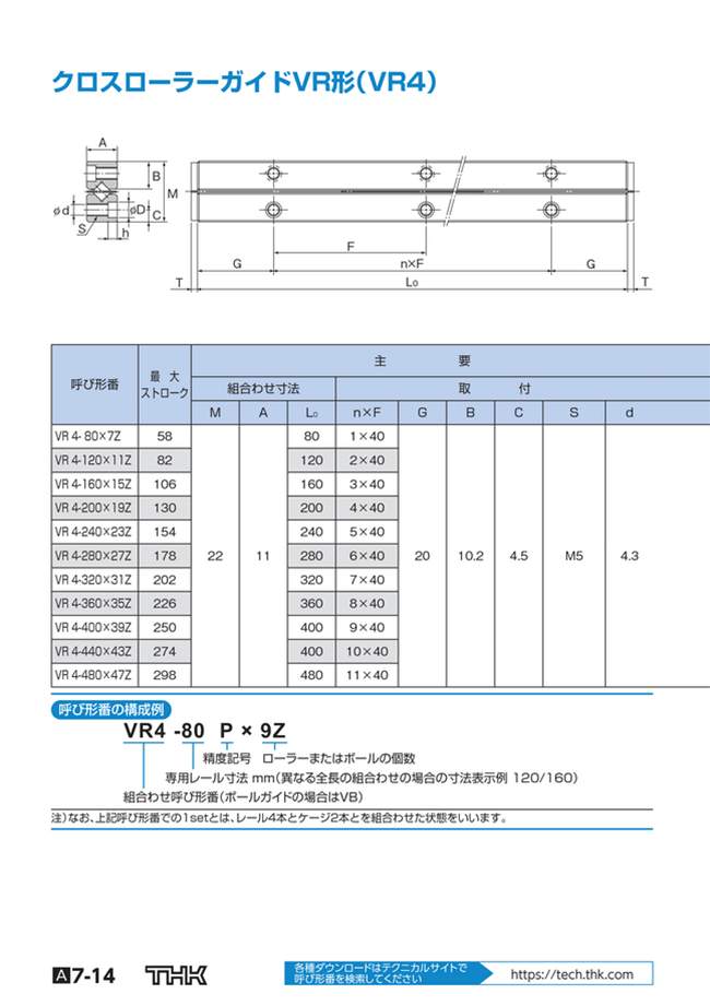 VR4-120HX11Z | Crossed Roller Guide VR Type (VR4) | THK | MISUMI