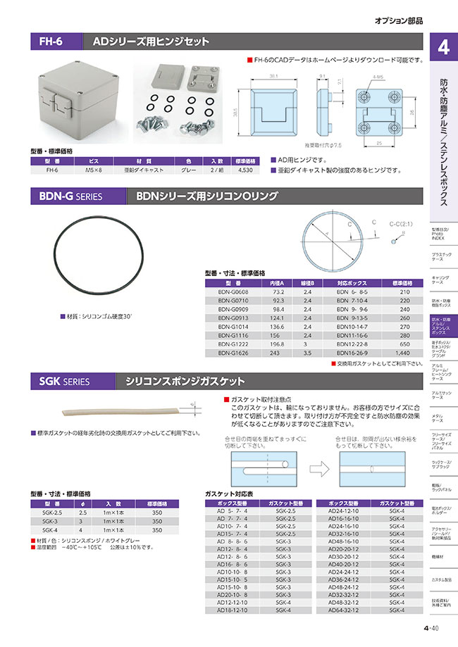 BDN-G1116 | Silicon O-Ring, BDN-G Series | TAKACHI ELECTRONICS ENCLOSURE |  MISUMI South East Asia